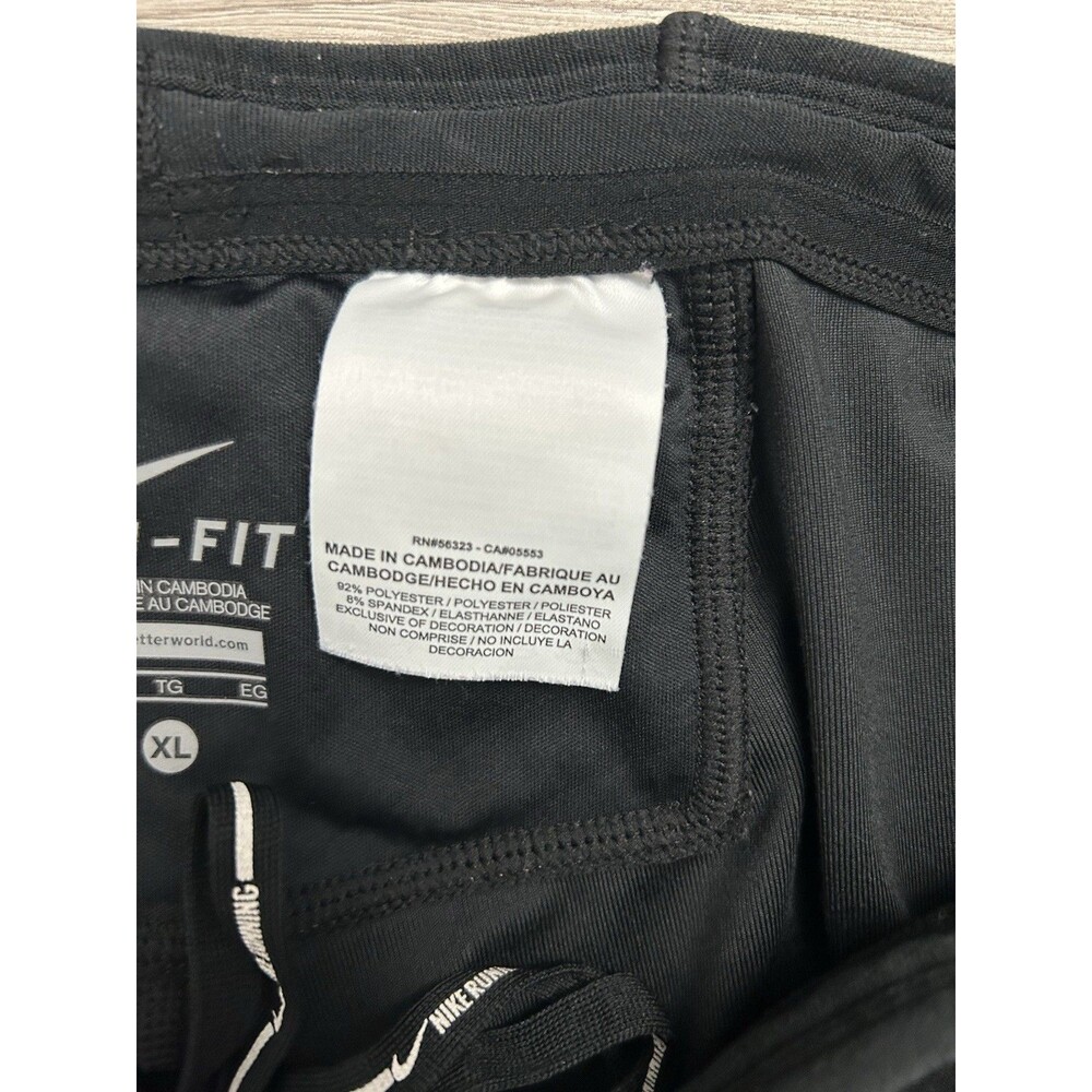 Nike Dri-FIT Men’s Running Leggings Black Reflective Zip Ankle Size XL - Picture 6 of 9